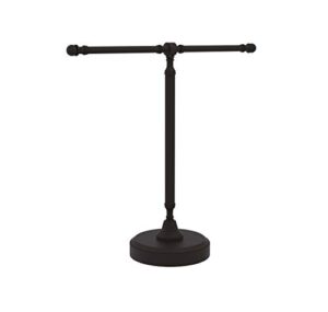 allied brass rwm-2-orb vanity top 2 arm guest towel holder, oil rubbed bronze