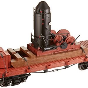 Bachmann Industries Log Skidder with Crate on 20' Log Car - Large "G" Rolling Stock (1:20 Scale)