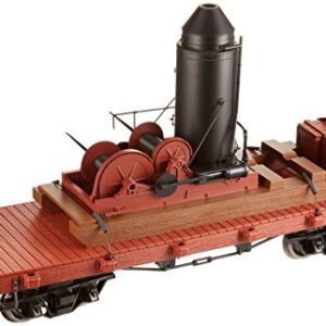 Bachmann Industries Log Skidder with Crate on 20' Log Car - Large "G" Rolling Stock (1:20 Scale)