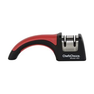 Chef'sChoice 463 Pronto Hone for 15-Degree Serrated and Straight Knives Diamond Abrasives Fast Sharpening, 2-Stage, Black