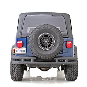 Smittybilt Tubular Jeep Rear Bumper in Textured Black Powder Coat (Black) - JB48-RT