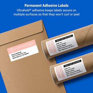 Avery Shipping Address Labels, Inkjet Printers, 100 Labels, 3-1/2 x 5, Permanent Adhesive, TrueBlock (8168), White