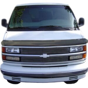 Auto Ventshade [AVS] Bugflector II / Hood Shield | High Profile, Dark Smoke | 25918 | Fits 1996 - 2002 Chevrolet Express & GMC Savana Vans 1500-4500