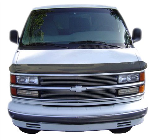 Auto Ventshade [AVS] Bugflector II / Hood Shield | High Profile, Dark Smoke | 25918 | Fits 1996 - 2002 Chevrolet Express & GMC Savana Vans 1500-4500