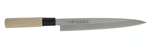 JapanBargain 1553, Japanese Sushi Chef Knife Yanagiba Sashimi Knife High Carbon Stainless Steel Blade 240mm Made in Japan, 9-1/2 inch