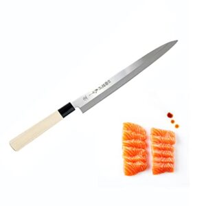 JapanBargain 1553, Japanese Sushi Chef Knife Yanagiba Sashimi Knife High Carbon Stainless Steel Blade 240mm Made in Japan, 9-1/2 inch