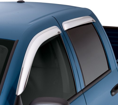 Auto Ventshade [AVS] Original Ventvisor / Rain Guards | Outside Mount, Chrome, 4 pc | 684738 | Fits 2004 - 2014 Ford F-150 SuperCab