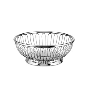 alessi round wire basket silver, 6-inch