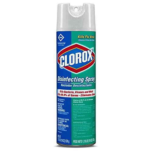 Clorox Disinfecting Spray, Fresh Scent, Industrial Cleaning and Disinfectant Spray, 19-Ounce Bottles, (Pack of 12) - 38504