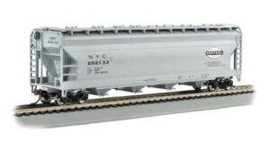 bachmann trains – 56’acf center flow hopper – new york central – gray – ho scale