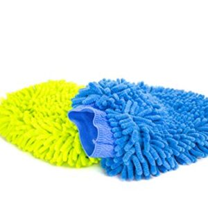 Zwipes Chenille Microfiber Premium Scratch-Free Car Wash Mitt, 2-Pack, Color may vary