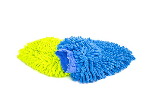 Zwipes Chenille Microfiber Premium Scratch-Free Car Wash Mitt, 2-Pack, Color may vary