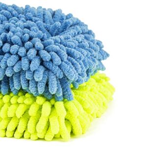 Zwipes Chenille Microfiber Premium Scratch-Free Car Wash Mitt, 2-Pack, Color may vary