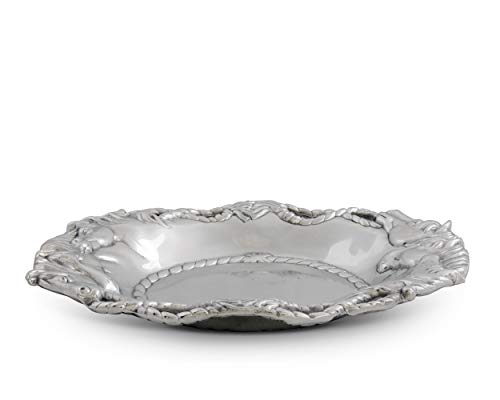 Arthur Court Designs Metal Aluminum Equestrian Horse Oval Serving Tray / Platter 14 inch x 10 inch