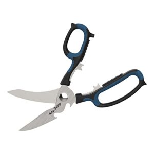 anysharp 5-in-1 smart scissors – cut anything multi-purpose kitchen and garden scissors – black