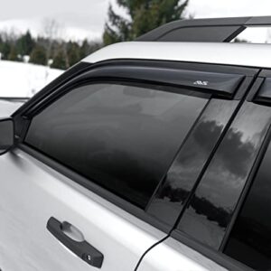 Auto Ventshade [AVS] Ventvisor / Rain Guards | Outside Mount, Smoke Color, 4 pc | 94511 | Fits 2001 - 2010 Chrysler PT Cruiser