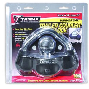 Trimax UMAX100 Premium Universal Dual Purpose Coupler Lock , Black