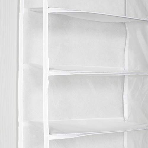 Richards Homewares Over The Door Shoe Organizer, 26-Pocket, Clear Vinyl