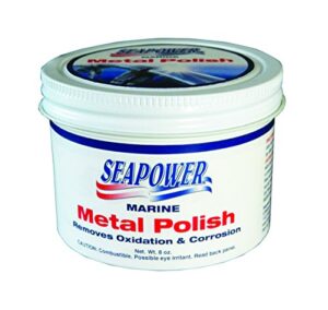 seapower smpo-8 marine metal polish and scratch remover – 8 oz.