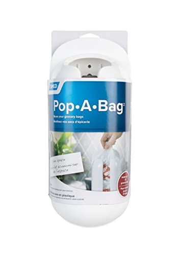 Camco Pop-A-Bag | Features a Compact Design that Conveniently Stores and Dispenses Reusable Plastic Grocery Bags inside RVs, Campers, Boats, Home, and Office | Polymer, White (57061)