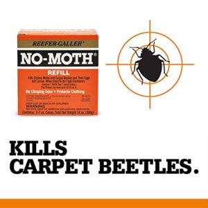 Reefer-Galler NO Moth Closet Hanger Refill Kills Clothes Moths, Carpet Beetles, and Eggs and Larvae