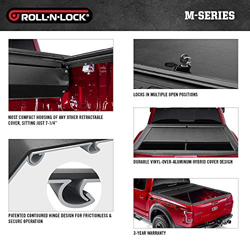 Roll N Lock M-Series Retractable Truck Bed Tonneau Cover | LG571M | Fits 2007 - 2021 Toyota Tundra (w/o OE track system or Trail Edition) 6' 7" Bed (78.7")