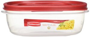 rubbermaid 7j71 easy find lid square 9-cup food storage container and lid (pack of 4)