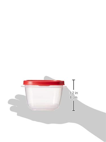 Rubbermaid 7J60 Easy Find Lid Square 2-Cup Food Storage (Pack of 8 Containers)