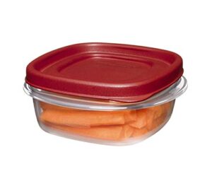 rubbermaid easy find lid square 1-1/4-cup food storage container, 1 count (pack of 8)