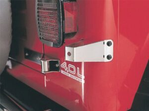 rampage stainless tailgate stopper | brite color | 7342 | fits 1997 – 2006 jeep wrangler tj