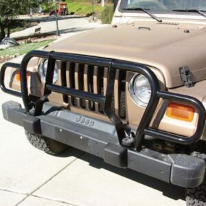 Rampage Euro Front Grille Guard | Steel, Black | 7659 | Fits 1987 - 2006 Jeep Wrangler YJ & TJ