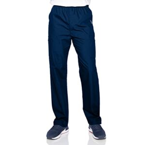 landau essentials relaxed fit 7-pocket elastic cargo scrub pants for men 8555