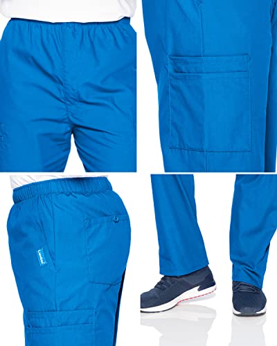 Landau Essentials Relaxed Fit 7-Pocket Elastic Cargo Scrub Pants for Men 8555