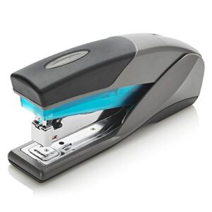 swingline stapler, optima 25, full size desktop stapler, 25 sheet capacity, reduced effort, blue/gray (66404) – swi66404