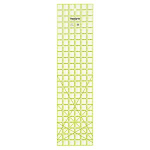 omnigrid non-slip quilter’s ruler, 6″ x 24″, neon green