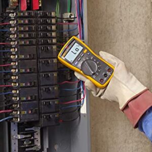 Fluke 117 Digital Multimeter, Non-Contact AC Voltage Detection, Measures Resistance/Continuity/Frequency/Capacitance/Min Max Average, Automatic AC/DC Voltage Selection, Low Impedance Mode