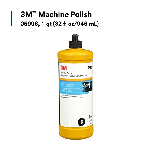 3M Machine Polish, 05996, Easy Cleanup, Silicone Free, 1 qt (32 fl oz/946 mL)