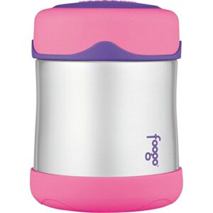thermos foogo vacuum insulated stainless steel 10-ounce food jar, pink/purple