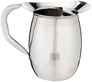 winco wpb-2c deluxe bell pitcher with ice catcher, 2-quart, stainless steel