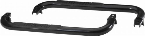 Rampage Step Bars with No-Slip Step Pad | Pair, 3" Round Bent Steel, Textured Black | 8625 | Fits 1997 - 2006 Jeep Wranglers YJ & TJ