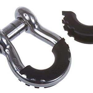 Daystar, Black D-Ring Shackle Isolator pair, protect your bumper and reduce rattling, KU70056BK, Made in America