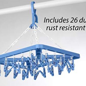 Whitmor Clip and Drip Hanger - Hanging Drying Rack - 26 Clips