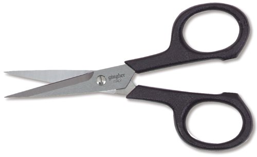 Gingher 01-005102 Lightweight Embroidery Scissors, 4-Inch , Black
