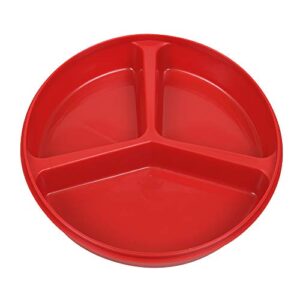 Partitioned Scoop Dish with Lid - Red