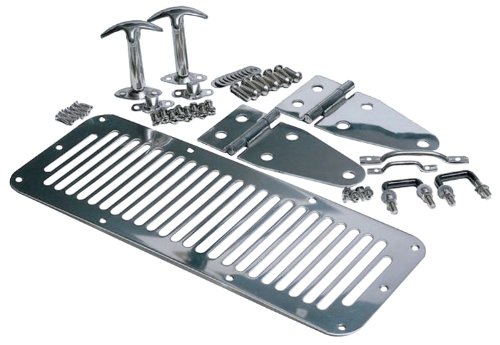 Rampage Complete Hood Kit | Stainless Steel | 7499 | Fits 1978-1995 Jeep CJ & Wrangler YJ