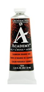 grumbacher academy oil paint, 37 ml/1.25 oz, cadmium orange hue