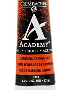 Grumbacher Academy Oil Paint, 37 ml/1.25 oz, Cadmium Orange Hue