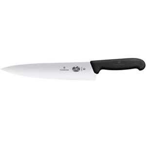 victorinox chefs knife – serrated blade 10″ blade.