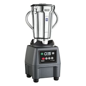 waring commercial cb15 ultra heavy duty 3.75 hp blender, electric touchpad controls with stainless steel 1 gallon container, 120v, 5-15 phase plug