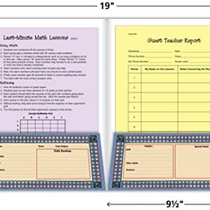 Teacher Created Resources Substitute Teacher Pocket Folder from Susan Winget (4836)